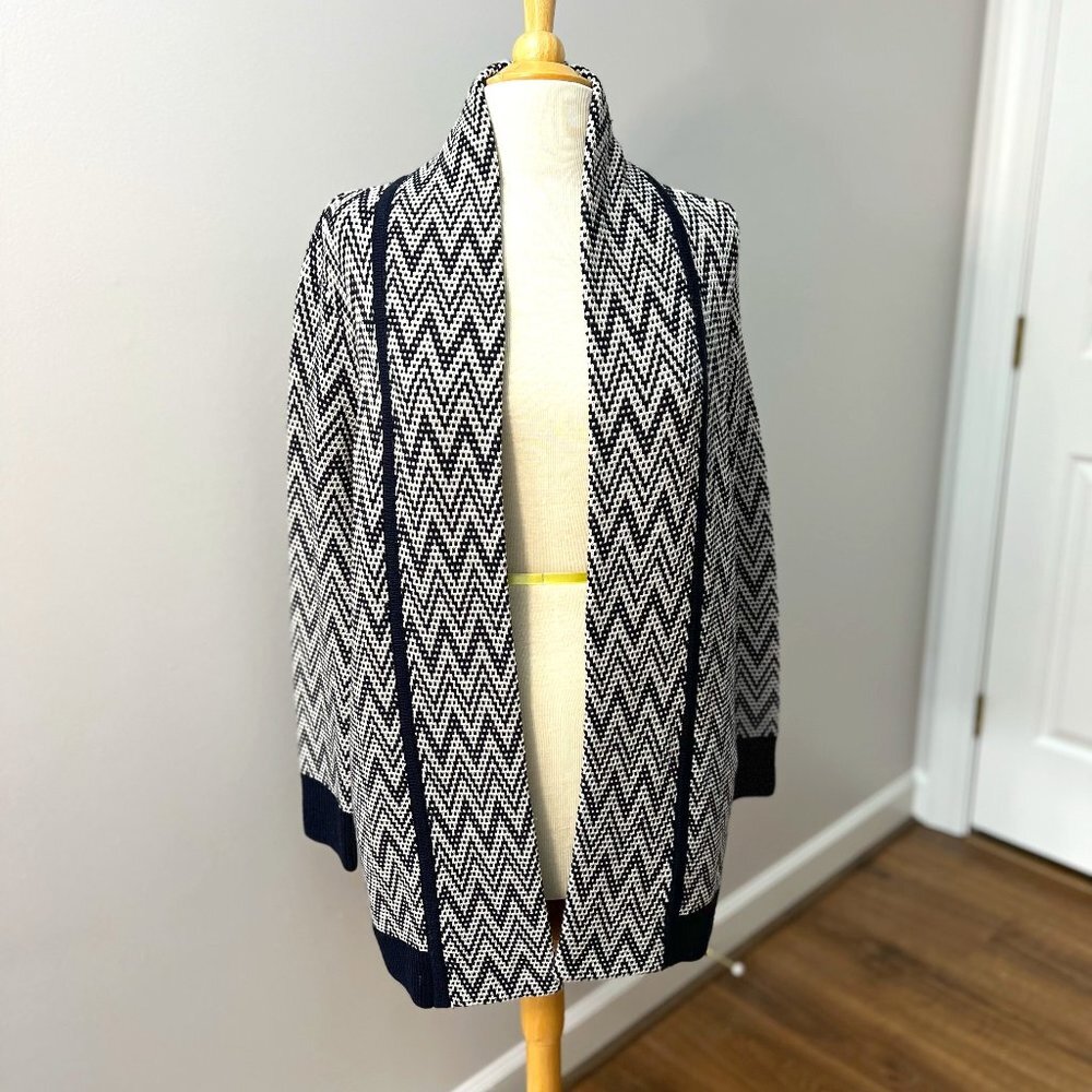 Banana Republic Italian Merino Wool Blend Chevron Cardigan Sz M
